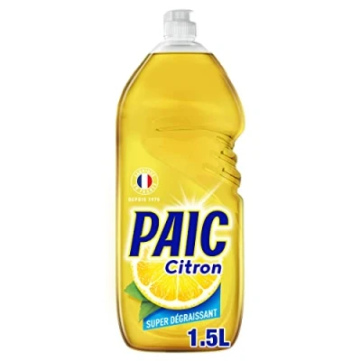 Image de Paic Liquide Vaisselle Citron Super Dégraissant Nettoie Dégraisse Élimine les mauvaises odeurs 1.5L