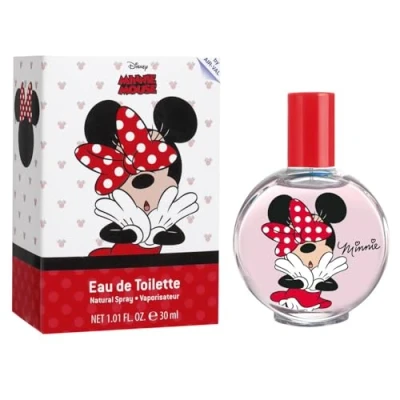 Image de parfum Minnie Mouse pour enfant : eau de toilette dans un joli flacon en verre au design typique, floral (30 ml)