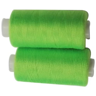 Image de FILOUFACE 2 Bobines 500 mètres Polyester Coloris Fluo Vert Fil à Coudre