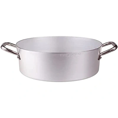 Image de Pentole Agnelli pcmx0418 Casserole en Aluminium avec 2 poignées, INOX 18 cm