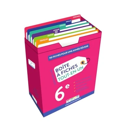 Image de Boîte à fiches tout en un 6e: 110 pour une année réussie