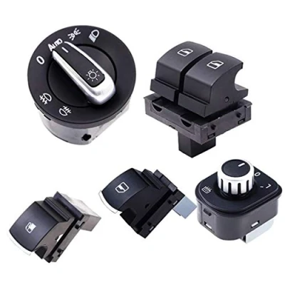 Image de HZTWFC Interrupteur de réservoir carburant phare rétroviseur OEM # 5ND941431B 5ND959855 5ND959565B 5K3959857 1KD959833 pour VW Passat B6 Golf MK5 V 6 R32 GTI Rabbit Tiguan