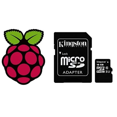 Image de carte micro SD haute vitesse classe 10 64 Go préchargée avec la dernière Raspbian pour Raspberry Pi 4, 3B+, 3 et 2 (carte de Go)