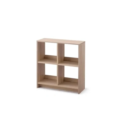 Image de Iris Ohyama, Meuble de rangement ouvert, Bibliothèque, Étagère 4 casiers, Grande capacité, horizontale &amp; verticale, Bureau, Chambre, Salon Wood Open Shelf WOS Marron Clair