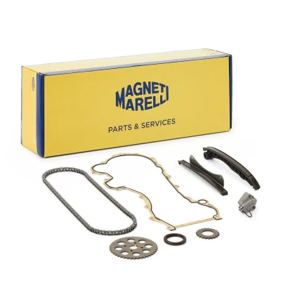 Image de MAGNETI MARELLI 341500000100 Jeu de distribution à chaînes avec joint d&#039;étanchéite sans kit vis Chaîne fermée, Simplex OPEL: Corsa D 3/5 portes