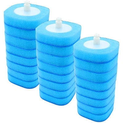 Image de Roellgs Lot de 24 têtes rechange jetables pour brosse WC Tête jetable bâton toilette (tête rechange))