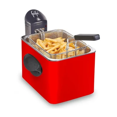 Image de Frifri Friteuse 1905r 3,5l; 3200w ; 1kg frites manteau métal; rouge F1905R