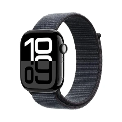 Image de Apple Watch Series 10 4G 46mm Noir (Bracelet En Nylon Noir)