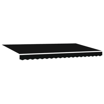Image de vidaXL Tissu de Remplacement pour auvent Cadre 4x2 m Noir
