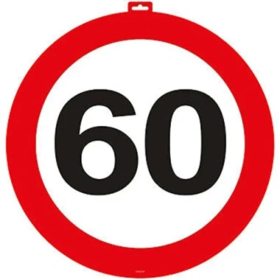 Image de Folat Porte Panneau de Signalisation 60 Ans, 06160, Multicolore, 47 cm