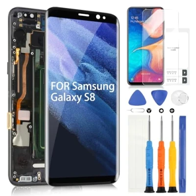 Image de ARSSLY OLED Écran pour Samsung Galaxy S8 G950F SM LCD Tactile Digitazer Assemblée Remplacement avec Outils(Noir cadre)