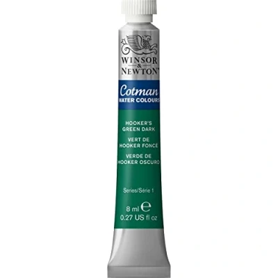 Image de Winsor &amp; Newton Cotman Aquarelle Tube 8ml Vert De Hooker Foncé