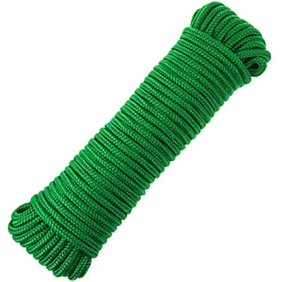 Image de PrimeMatik Corde tressée à Fils Multiples PP 10 m x 6 mm Verte