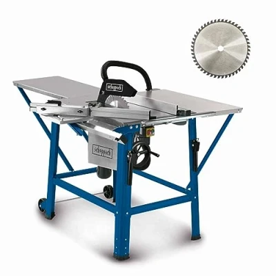 Image de Scheppach Scie circulaire sur table TS310 230V 2200W Lame Ø315mm Hauteur de coupe 83mm Avec élargissement table, 2ème lame, rail guidage &amp; chariot coulissant inclinable jusqu&#039;à 45
