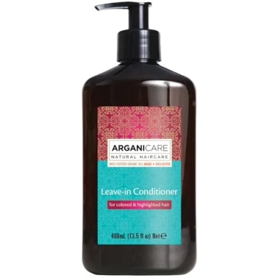 Image de Arganicare Gamme Argan SOIN HYDRATANT PROTECTEUR SANS RINÇAGE A l&#039;huile d&#039;Argan Bio cheveux colorés Restaure la vitalité Subliment couleur Apporte Souplesse et Brillance 400mL