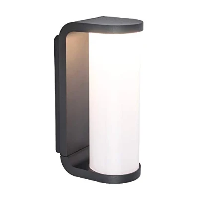 Image de Adalyn Applique murale d&#039;extérieur LED en fonte d&#039;aluminium anthracite/blanc, 10,2 W, 980 lumens, couleur de la lumière 3000 K, lampe moderne