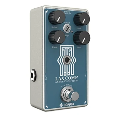 Image de Donner Pédale de Compresseur pour Guitare, Lax Comp Guitare électrique et Basse, Classique Peak Limiter Style avec 2 Bande EQ Boost Effet True Bypass