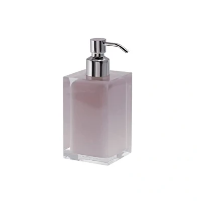 Image de GEDY Auckland Distributeur de Savon en résine Transparente, Couleur Rose, Dimensions 16,2 x 7 cm et Poids 0,4 kg