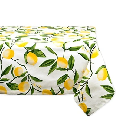 Image de DII Événements de Restauration, dîners, barbecues d&#039;été ou Utilisation Quotidienne, Coton, Citron Bliss, Nappe, 132 x cm