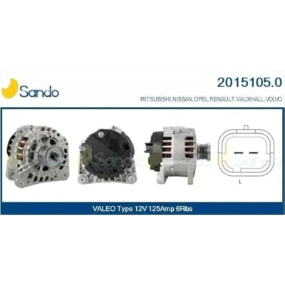 Image de SANDO 2015105.0 Alternateur 12V 125A RENAULT: CLIO 2, MEGANE Kangoo I, OPEL: Vivaro A Van, Combi, Movano NISSAN: MICRA 3