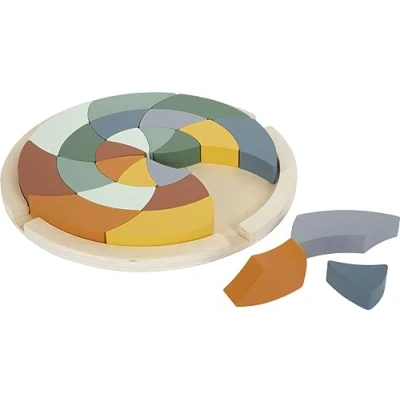 Image de small foot Fantaisie Puzzle de Couleurs « Safari » en Bois, Jeu créatif, à partir 3 Ans, 12457, Multicolore, Petit
