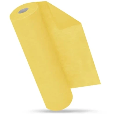 Image de MODERNO Chemin de table en non tissé Jaune pastel moderne Décoration d&#039;extérieur fête pour anniversaire, mariage 30 cm x 25 m