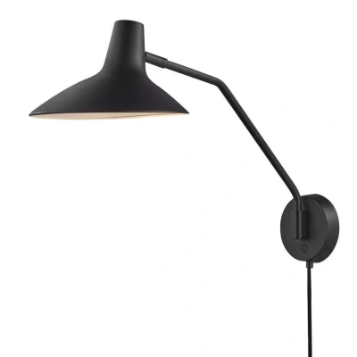 Image de Design for the People Darci applique murale avec interrupteur 55 x 11 36,5 cm noir
