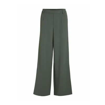 Image de VILA Vivarone HW WIDE NOOS Pantalon classique, Femme, Taille: 42, Duck green