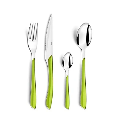 Image de Amefa ECLAT coffret 24 couverts pour 6 personnes Vert Anis 2214AGPA10C40