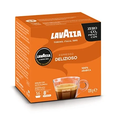 Image de Lavazza Cafe Espresso Delizioso Café Capsule A Modo Mio 100 % Arabica Subtil et Liquoreux 16 Capsules Compatibles Mio®