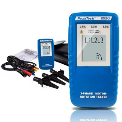 Image de PeakTech 2530, indicateur de sens rotation triphasé