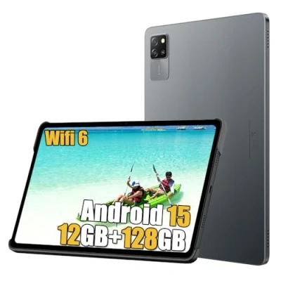 Image de Blackview Tab60 WiFi Tablette Gaming WiFi, Android 14 Tactile, Widevine L1, 12Go+128Go+TF 1To, 5100mAh, 8MP+5MP, 6 PC Mode/Type C/3,5mm Klinke/OTG, avec Coque, Noir