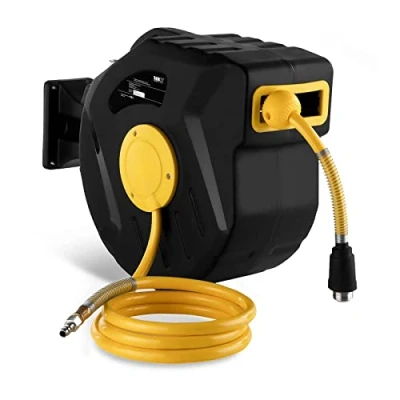 Image de MSW Enrouleur De Tuyau Air Comprimé Dévidoir Pneumatique PRO A 20 (Pivotant sur 180, m + 2 m, Raccord 1/4&quot;, Filet 1/4 NPT/BSPT, PVC)