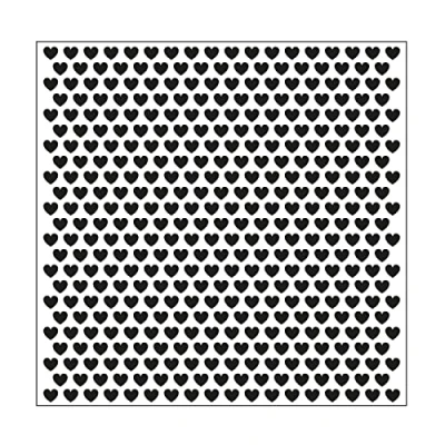 Image de Vaessen Creative Pochoir pour Gaufrage, Petits Coeurs, Ajouter de la Texture et Dimension aux Projets Créatifs avec du Papier, Transparent, 15 x cm