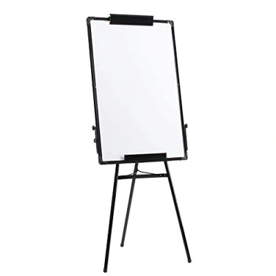 Image de Tableau blanc magnétique, effaçable à sec, portable et Réglable en hauteur avec trépied &amp; usage flexible 90 x 60 cm
