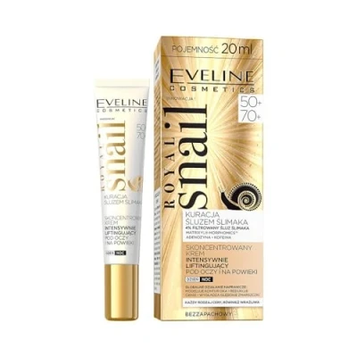 Image de Eveline Cosmetics Crème Lifting Yeux Royal Escargot 50 +/70 + 20 ml