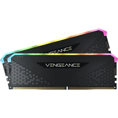 Image de Corsair Vengeance RGB RS 32Go (2x16Go) DDR4 3200MHz C16 Mémoire de Bureau (Éclairage Dynamique, Temps Réponse Serrés, Compatible avec Intel &amp; AMD 300/400/500 Series) Noir