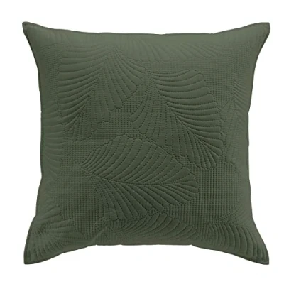 Image de douceur d&#039;intérieur, Housse de Coussin (60 x 60 cm) Palombine Kaki, Microfibre Unie