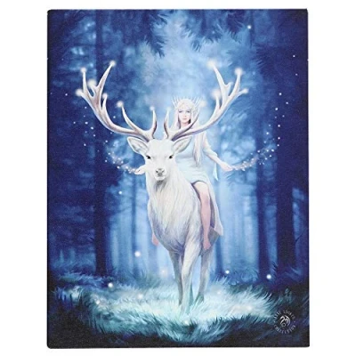 Image de Something Different AS_15930 Plaque sur toile Motif forêt fantastique par Anne Stokes Multicolore 19,4 x 25 1,4 cm