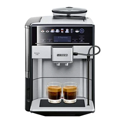 Image de Siemens EQ.6 plus TE657313RW, Autonome, Machine à expresso, 1,7 L, Broyeur intégré, 1500 W, Noir, Argent