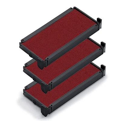 Image de 3 Cassettes d&#039;encrage 6/4913 Rouges pour tampons Trodat Printy 4913 et 4913T Encre à base d&#039;eau Empreinte nette Idéale recharger les encreurs