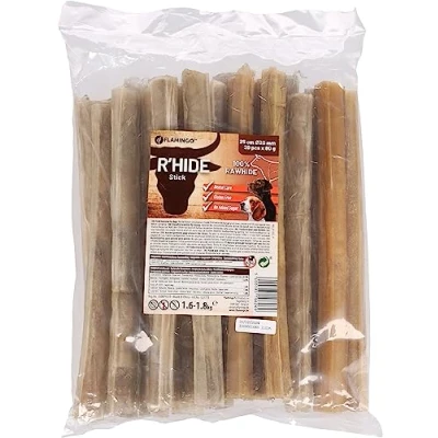 Image de Flamingo Friandises pour Chien R&#039;HIDE BÂTON 25CM 20PCS 1,8KG sans Gluten sucres ajoutés Nettoie la Dentition de Votre