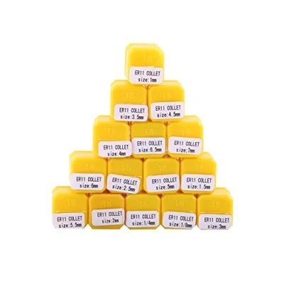 Image de 15 pièces ensemble de pince à ressort ER11 support gravure serrage porte outil tour pour Machine CNC et fraisage