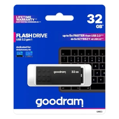 Image de Goodram UME3 lecteur USB flash 32 Go Type A 3.2 Gen 1 (3.1 1) Noir Neuf
