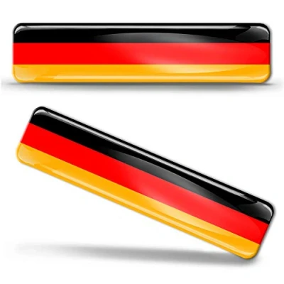 Image de Biomar Labs® 2 x 3D Flexibles Autocollant Stickers National Drapeaux Germany Allemagne F 9