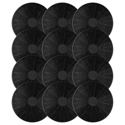 Image de vhbw 12x Filtres à charbon actif remplacement pour Klarstein 10027530, CGCH2, 10027711, 10030983, K10001 hotte aspirante 17,5 cm