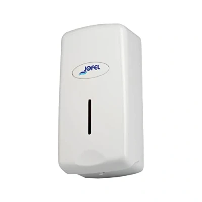 Image de Jofel distributeur de savon pour montage mural, rechargeable avec liquide, capacité 1L, salle bain, boîtier ABS robuste, anti gouttes et anticorrosion, Valor AC27050