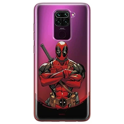 Image de ERT GROUP Coque de téléphone Portable pour Xiaomi REDMI Note 9 Original et sous Licence Officielle Marvel Motif Deadpool 006 Parfaitement adapté à la Forme du Portable, partiel imprimé