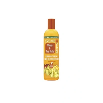 Image de Creme of Nature, CNI, Soin sans rinçage ultra hydratant à la mangue et au beurre de karité, pour cheveux déshydratés, nutrition douceur intenses, 250ml