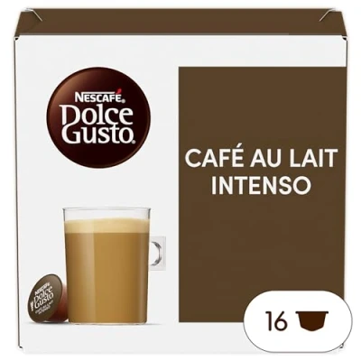 Image de DOLCE GUSTO CAFÃ‰ CON LECHE INTENSO, 16 CÃ�PSULAS